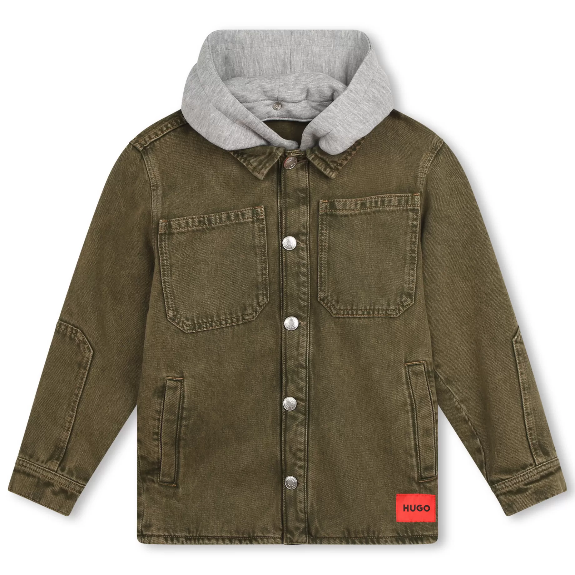 Hooded Denim Overshirt^HUGO Fashion