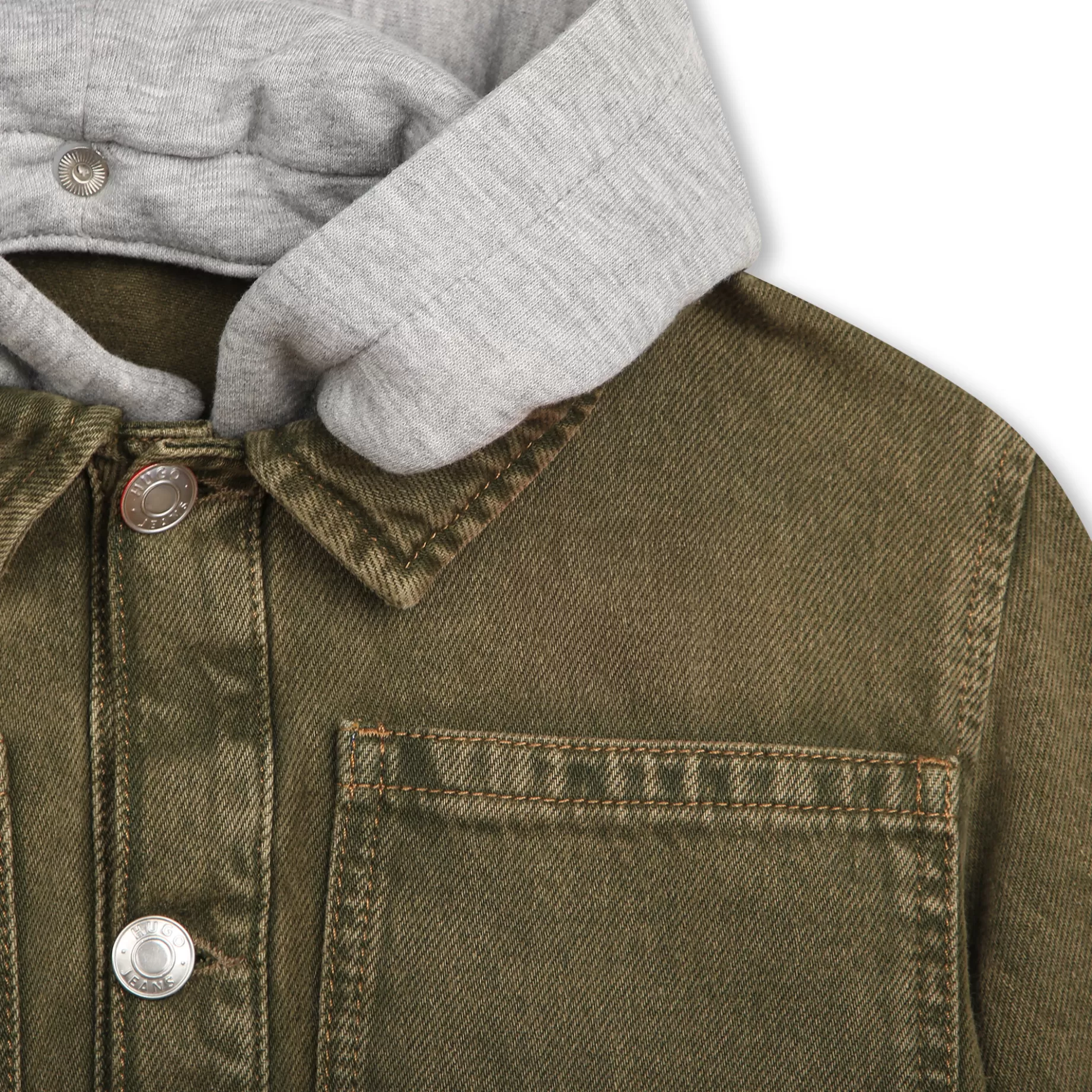 Hooded Denim Overshirt^HUGO Fashion