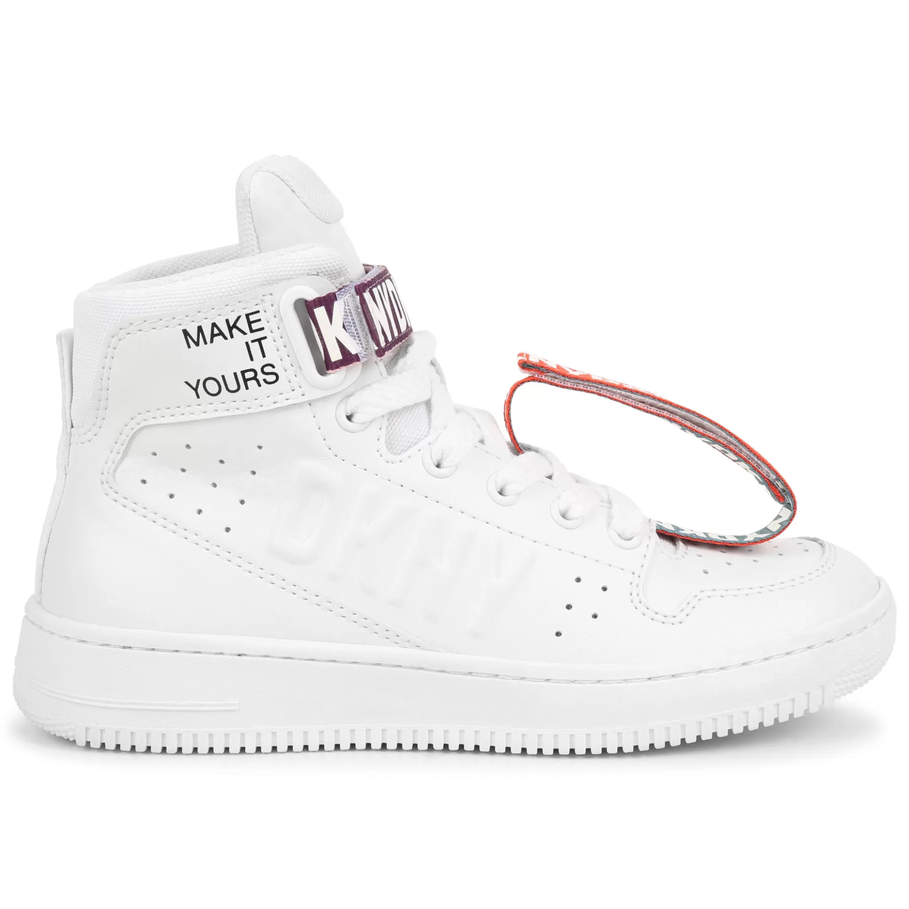 Leather Lace-Up Trainers^DKNY Cheap