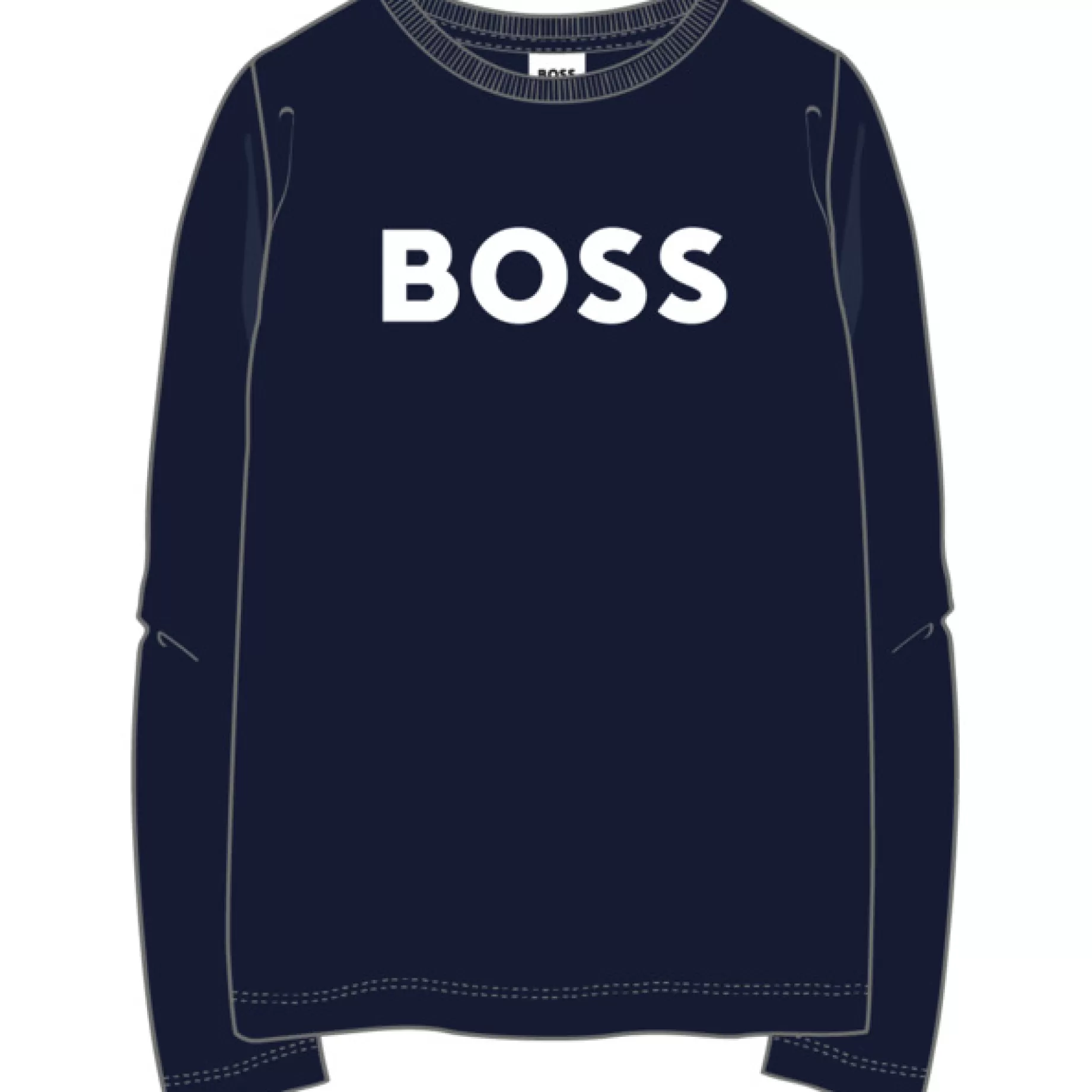 Long-Sleeved Cotton T-Shirt^BOSS Best