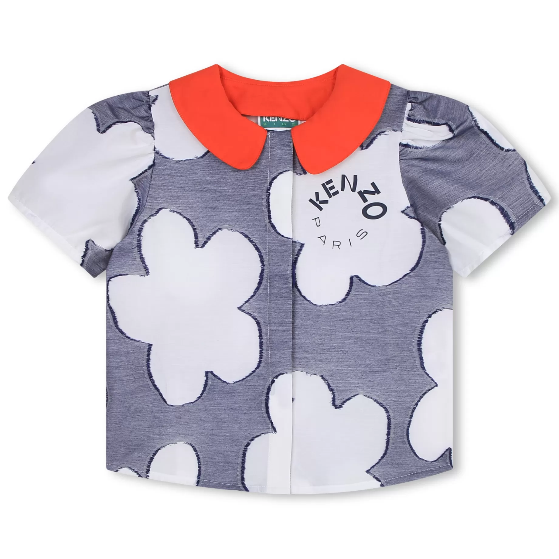 Removable-Collar Cotton Blouse^KENZO KIDS Online