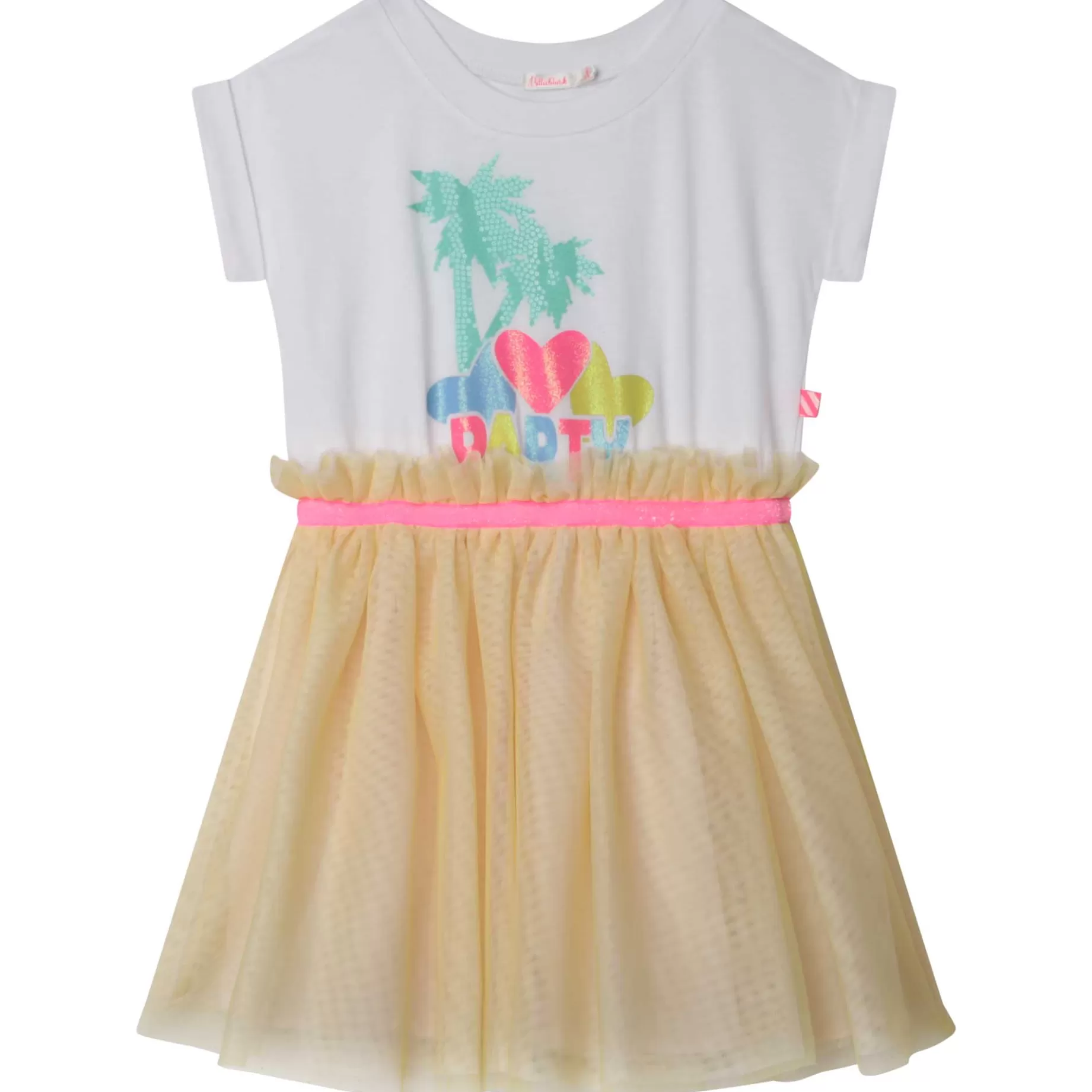 Short-Sleeve Bi-Material Dress^BILLIEBLUSH Store