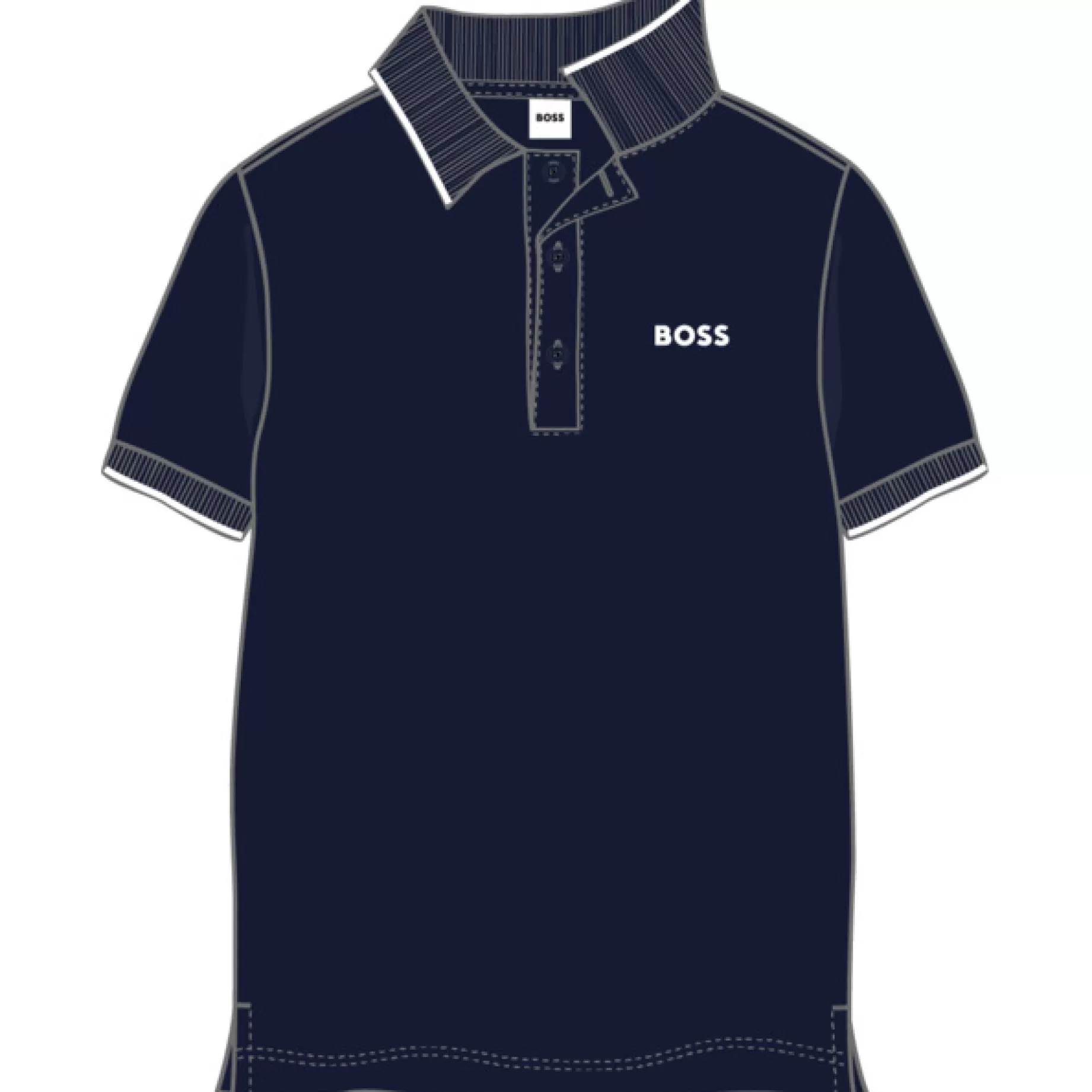 Short-Sleeved Cotton Polo^BOSS Outlet