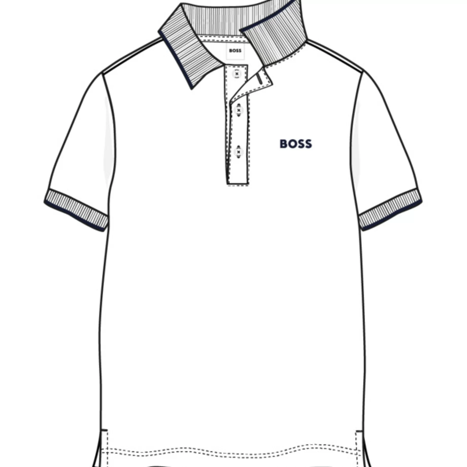 Short-Sleeved Cotton Polo^BOSS Cheap