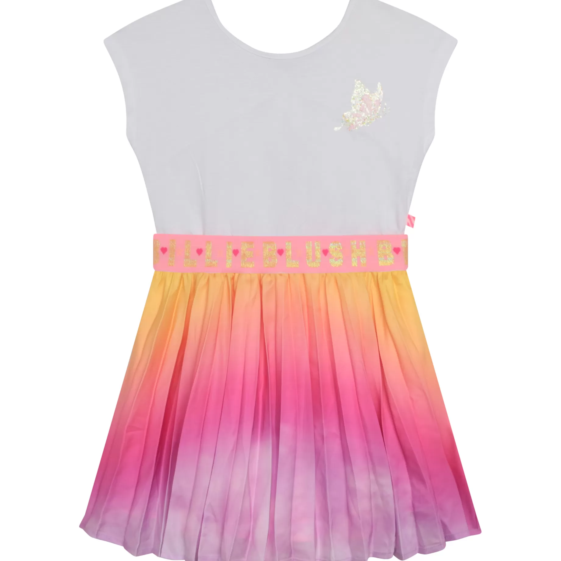 Short-Sleeved Pleated Dress^BILLIEBLUSH New